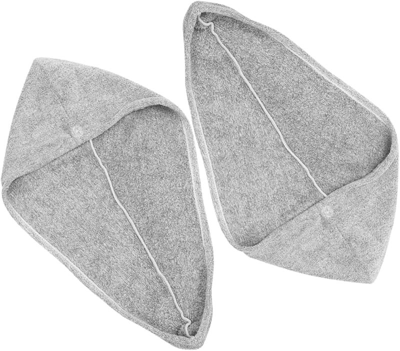 GLEAVI 2 Pack Coral Fleece Hair Towel Caps Quick Drying Absorbent Shower Wrap for Women - Image 1